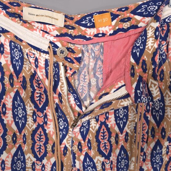 Anthropologie Pilcro and the Letterpress Size 30 Paz Ikat Joggers Pants Rayon - Picture 10 of 16